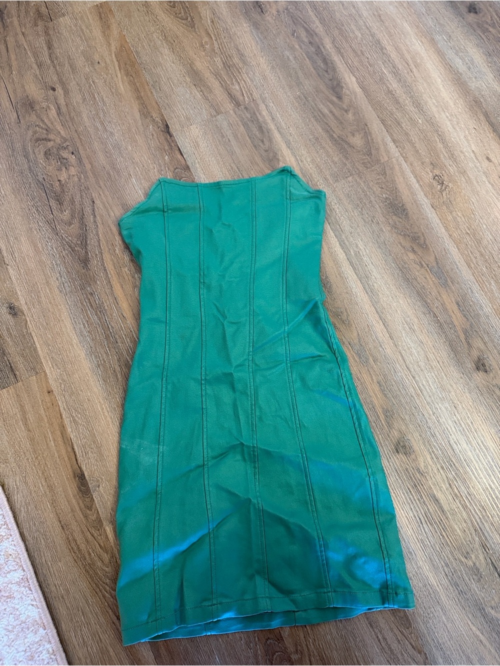Edikted Strapless Emerald Green Sheath Dress